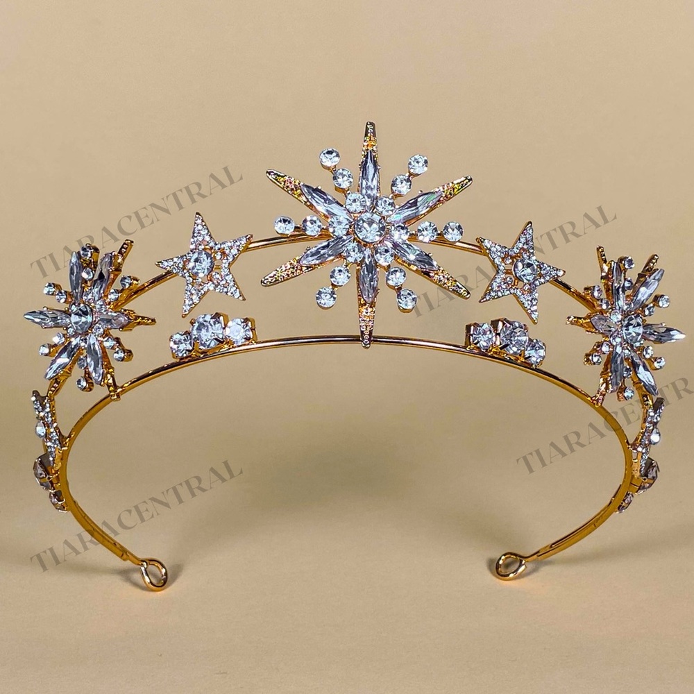 Gold or Silver Starburst Tiara